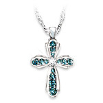 Buy Heaven's Blessing Women's Religious Cross Diamond Pendant Necklace