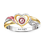 Buy University Of Alabama Crimson Tide Women's 18K Gold-Plated Heart Ring
