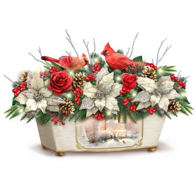 Buy Thomas Kinkade Treasures Of The Season Always In Bloom Holiday Table Centerpiece
