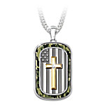 Buy My Country, My Faith Men's Religious And Patriotic Dog Tag Pendant Necklace