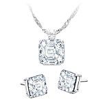 Buy Hollywood Royalty Diamonesk Pendant Necklace And Earrings Set