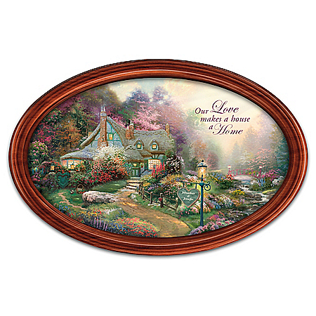 Thomas Kinkade Love Makes A House A Home Personalized Collector Plate