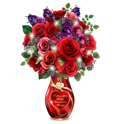 Buy Endless Romance Illuminated Always In Bloom Personalized Bouquet Table Centerpiece