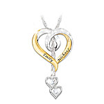 Buy Forever In Love Women's Heart-Shaped Personalized Diamond Pendant Necklace