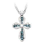 Buy Blessings For My Granddaughter Women's Religious Cross Diamond Pendant Necklace