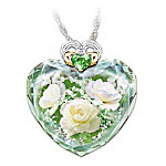 Buy Irish Rose Women's Crystal Heart-Shaped Pendant Necklace