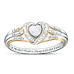 Buy A Mother's Joyful Heart Women's Heart-Shaped Personalized Diamond Ring