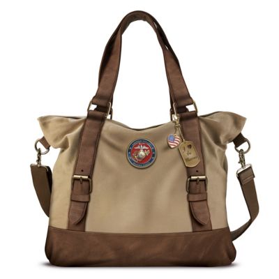 Buy Armed Forces U.S. Marine Corps Women's Canvas Handbag With Patriotic Charms