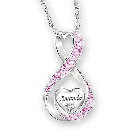 Always Loved Granddaughter Personalized Diamond Pendant Necklace – Personalized Jewelry