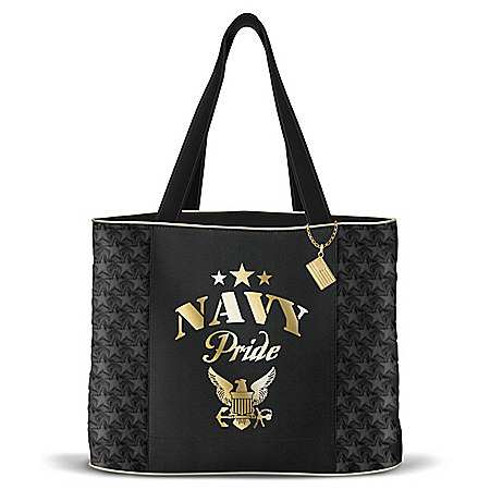 Military Pride Women’s Navy Quilted Tote Bag