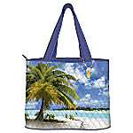 Buy Tropical Paradise Women's Quilted Tote Bag