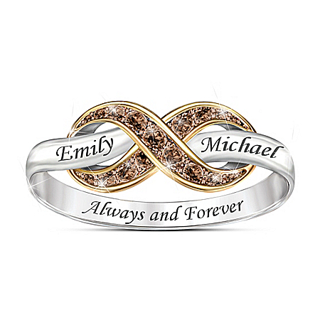 Always & Forever Women’s Personalized Mocha Diamond Ring – Personalized Jewelry