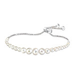 Buy Grandma's Pearls Of Wisdom Personalized Diamond Bolo Bracelet With Custom Keepsake Box