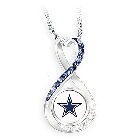 Dallas Cowboys Forever Infinity Pendant Necklace