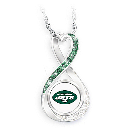 New York Jets Forever Infinity Pendant Necklace