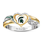 Buy Michigan State Spartans Women's Sterling Silver Pride Ring