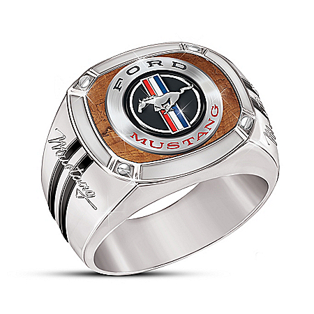 Ford Mustang: An American Classic Men’s Stainless Steel Ring
