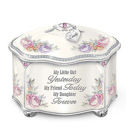 My Daughter Forever Personalized Heirloom Porcelain Music Box