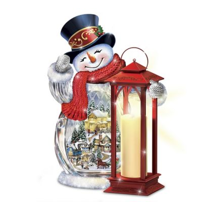 the thomas kinkade illuminated crystal snowman