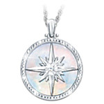 Buy Always My Daughter Diamond Compass Rose Pendant Necklace