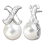 Buy All My Love Cultured Pearl & Diamond Earrings With Heart-Shaped Filigree