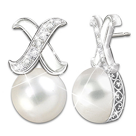 All My Love Cultured Pearl & Diamond Daughter Earrings