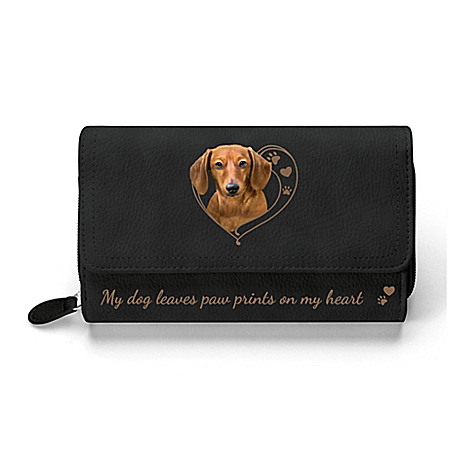 Paw Prints On My Heart Women’s Dog-Themed Trifold Wallet