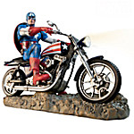 Buy MARVEL CAPTAIN AMERICA Classic Illuminated Motorcycle Sculpture