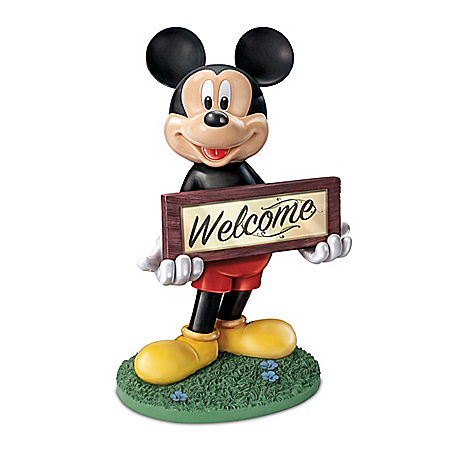 Disney Mickey Mouse Solar-Powered Outdoor Welcome Sign
