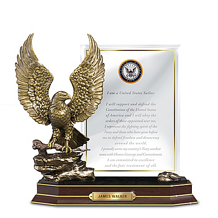 Navy Honor Personalized Eagle Sculpture
