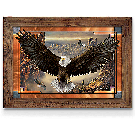 Ted Blaylock Wings Of Power Self-Illuminating Stained Glass Wall Decor