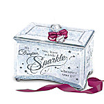 Buy My Daughter, Sparkle And Shine Personalized Glass Music Box