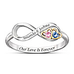 Buy Our Love Is Forever Women's Infinity-Shaped Personalized Birthstone Ring