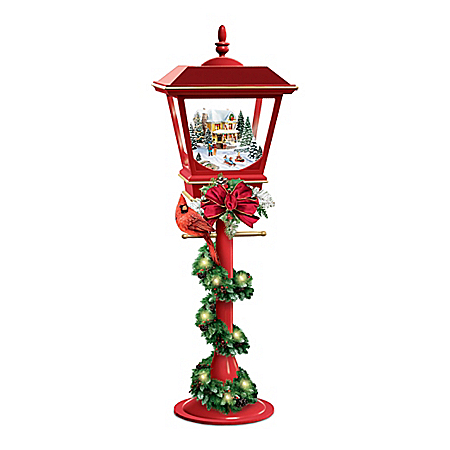 Thomas Kinkade Lighted Lantern With Holiday Music And Timer