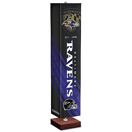 Baltimore Ravens NFL Floor Lamp With Foot Pedal Switch