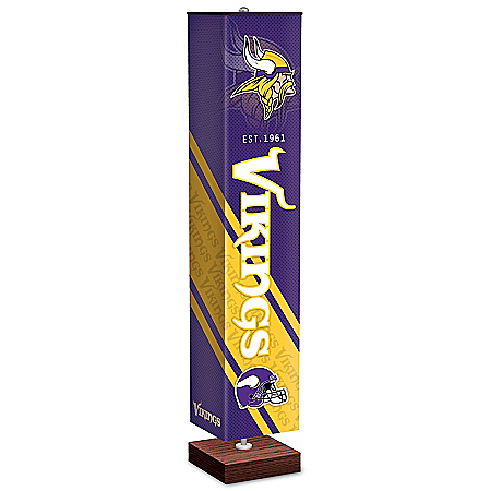 Minnesota Vikings NFL Floor Lamp With Foot Pedal Switch