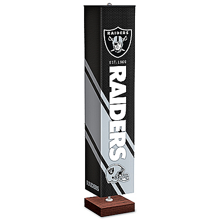Las Vegas Raiders NFL Floor Lamp With Foot Pedal Switch