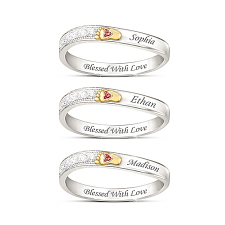 Love At First Sight Womens Personalized Birthstone Ring – Personalized Jewelry