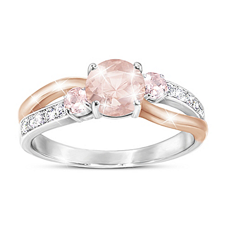 Sparkling Allure Rosé Champagne Morganite Ring