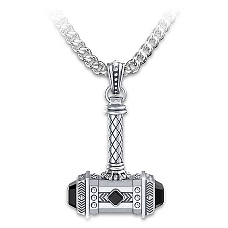 Thor’s Hammer Black Onyx Pendant Necklace