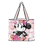 Buy Disney Pretty & Pink Quilted Tote Bag With Minnie Mouse Head Silhouette Charm