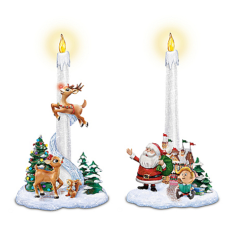 Rudolph Santa’s Guiding Light Flameless Candle Set