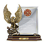 Buy A Firefighter's Honor Personalized Fireman Sculpture With Fully Sculpted Eagle & Laser-Engraved Poem