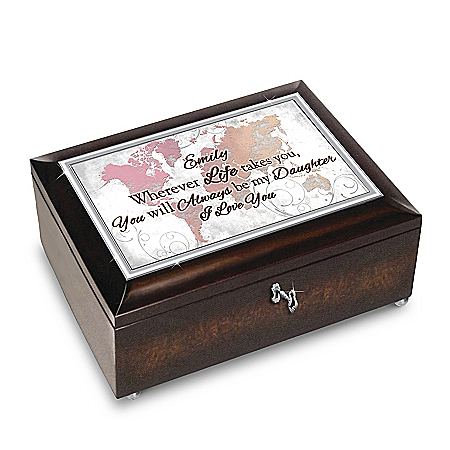 My Daughter Always, Wherever You Go Personalized Heirloom Music Box