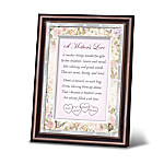 Buy A Mother's Love Personalized Poem With Mahogany-Finished Wooden Frame