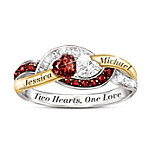Buy Two Hearts, One Love Women's Personalized Heart-Shaped Ring