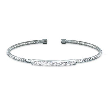 Charles Garnier Weave Design Solid Sterling Silver Bracelet