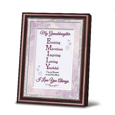 My Granddaughter, You Are One Of A Kind Personalized Poem Frame