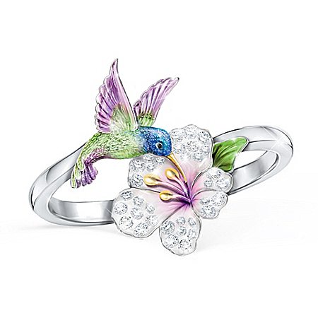 Lena Liu Enchanted Beauty Sculpted Hummingbird Ring