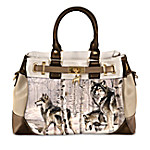 Buy Al Agnew Spirit Of The Forest Women's Fashion Handbag With Wolf Charm